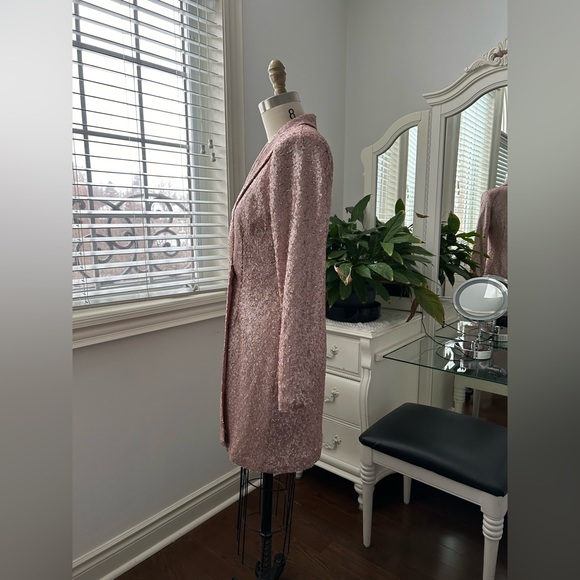Saint Genies sequin double breasted blazer dress in rose gold - Picture 2 of 4